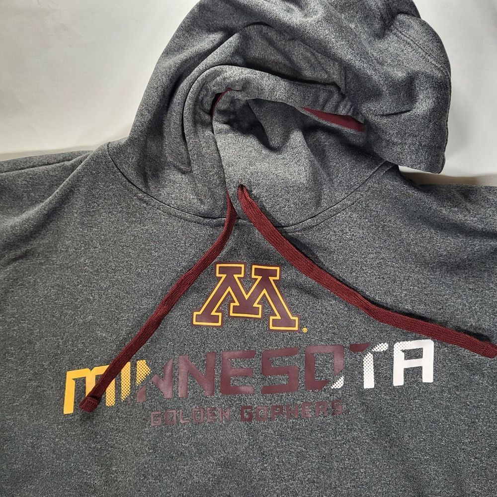 Minnesota Gophers Men's Medium ProEdge Gray Hooded Sweatshirt